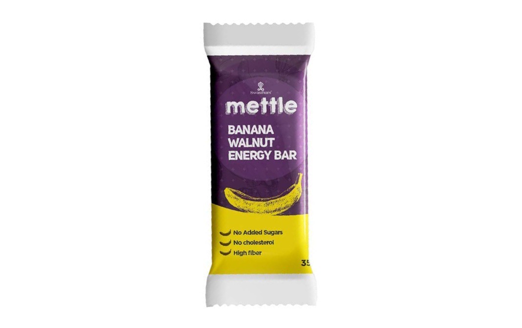 Mettle Banana Walnut Energy Bar   Pack  35 grams
